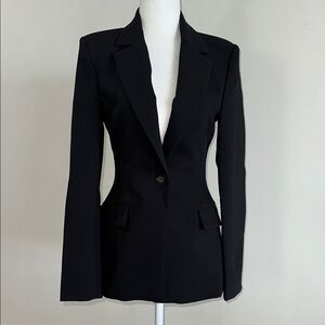 NWT ZARA Black Tailored Single-Button Suit Jacket